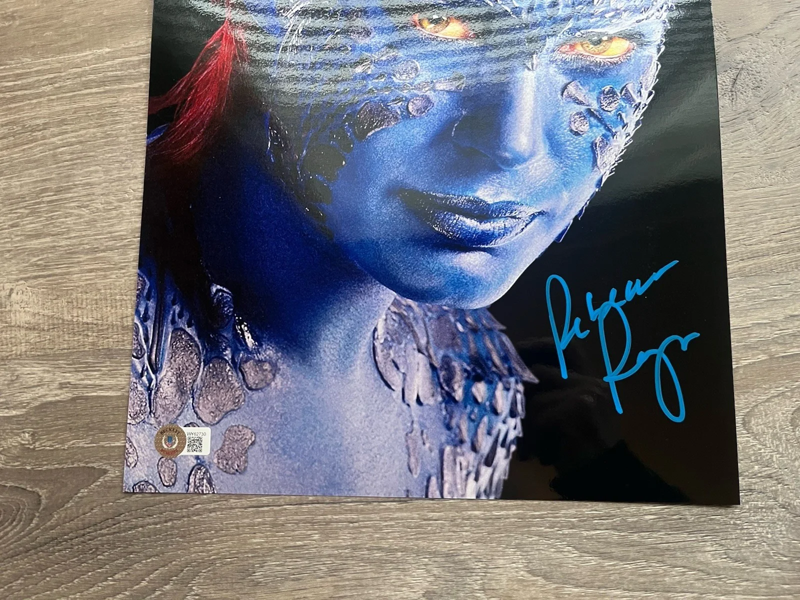 Rebecca Romijn — Rebecca Romijn Signed Mystique Metallic 11x14 Photo Beckett COA X-Men Marvel, изображение 4