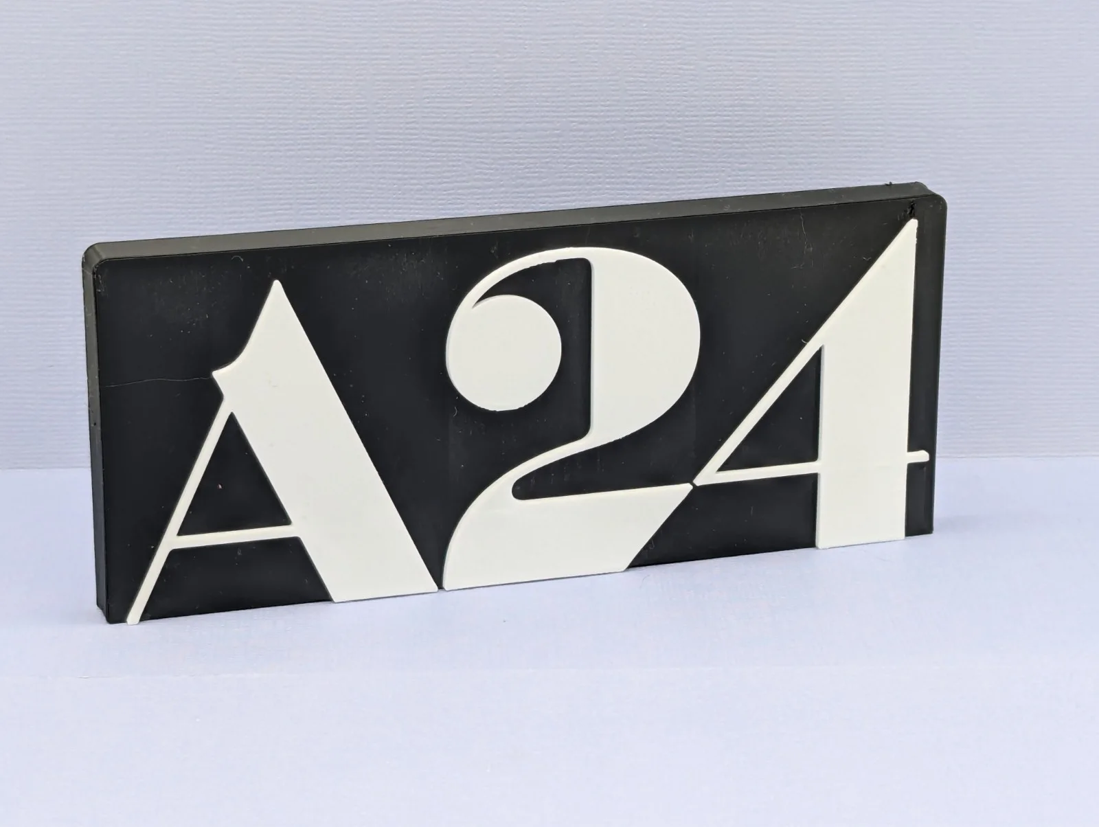 A24 (v1) - Movie studio logo - 3D printed 200mm wide. Desk, Door or Wall art, изображение 3