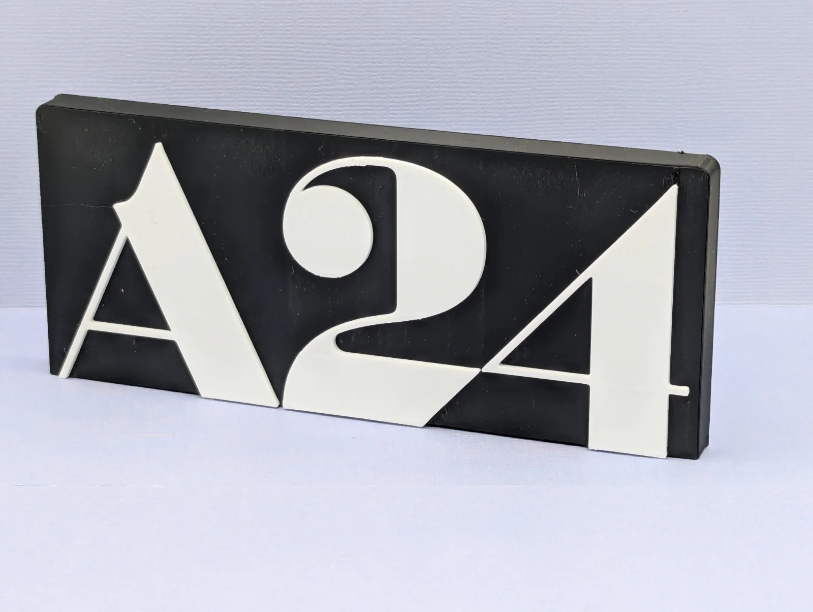 A24 (v1) - Movie studio logo - 3D printed 200mm wide. Desk, Door or Wall art, изображение 4