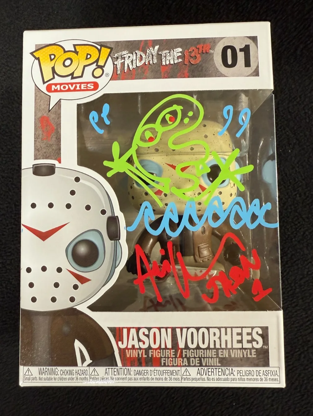 Ari Lehman — Ari Lehman Signed & Inscribed Jason Voorhees Funko Pop Figure JSA COA, image 2