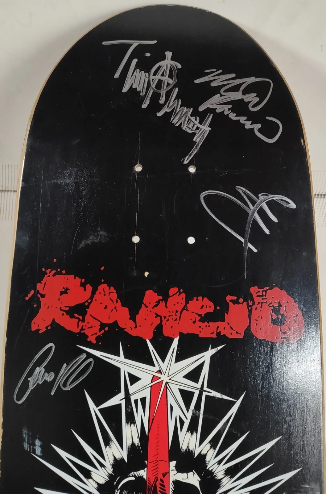 RARE Vintage Autographed Rancid Skateboard Deck Tim Armstrong Signed, image 2