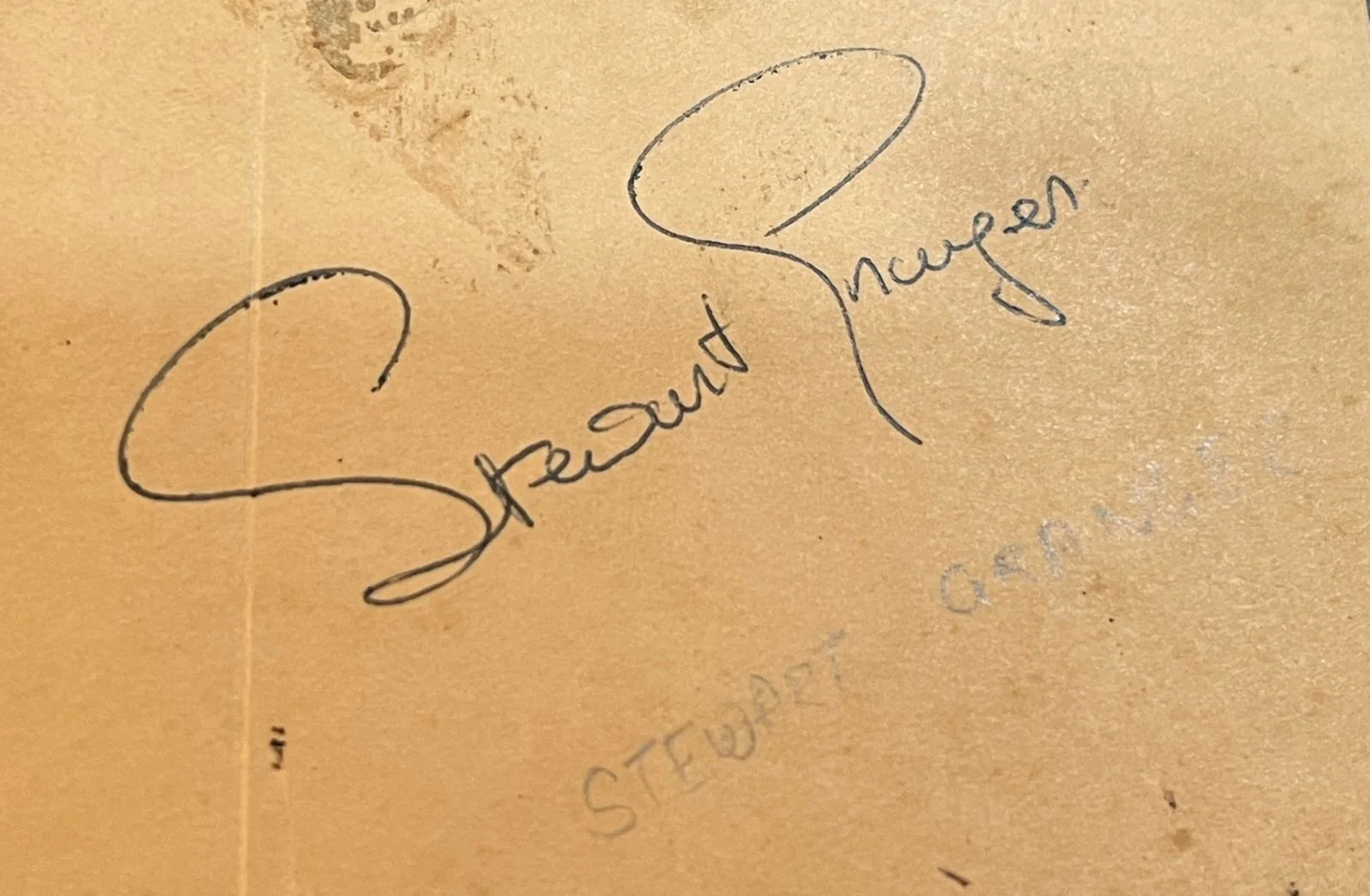 STEWART GRANGER Signed Album Page 1950s British Film Legend King Solomon's Mines, изображение 2