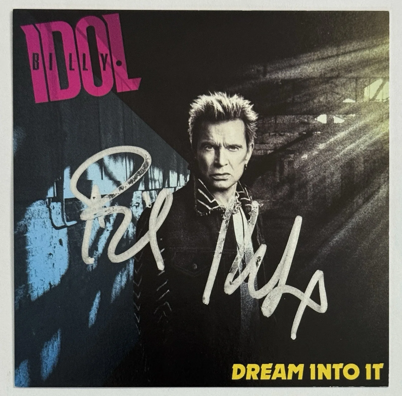 BILLY IDOL CD & SIGNED DREAM INTO IT ALBUM PICTURE CARD AUTOGRAPH PSA DNA COA, image 2
