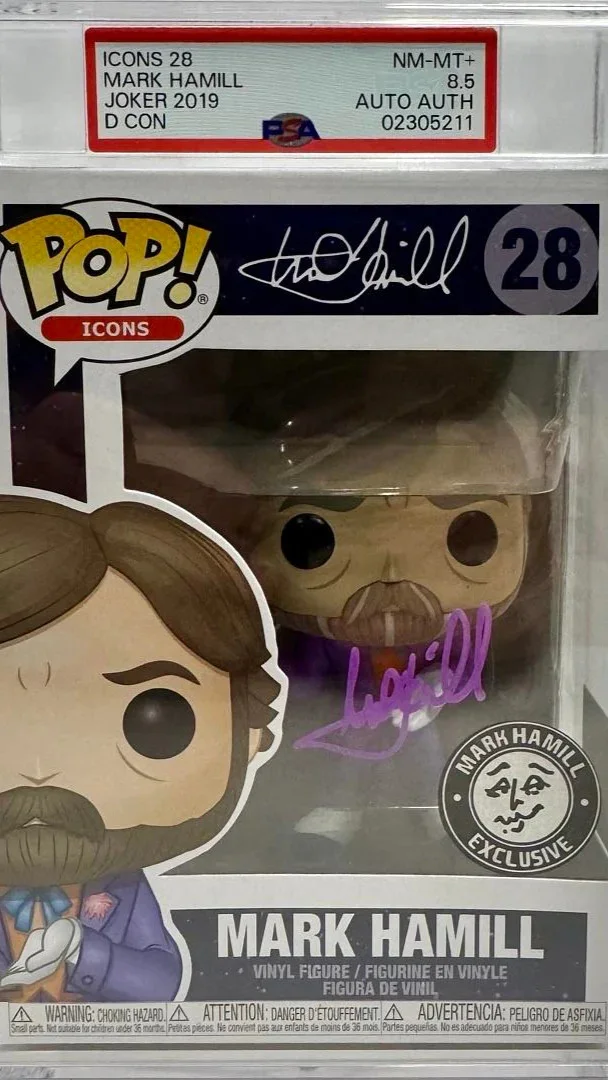 Mark Hamill Signed Encapsulated/Graded Funko #28 Joker/Exclusive - Official Pix, image 2