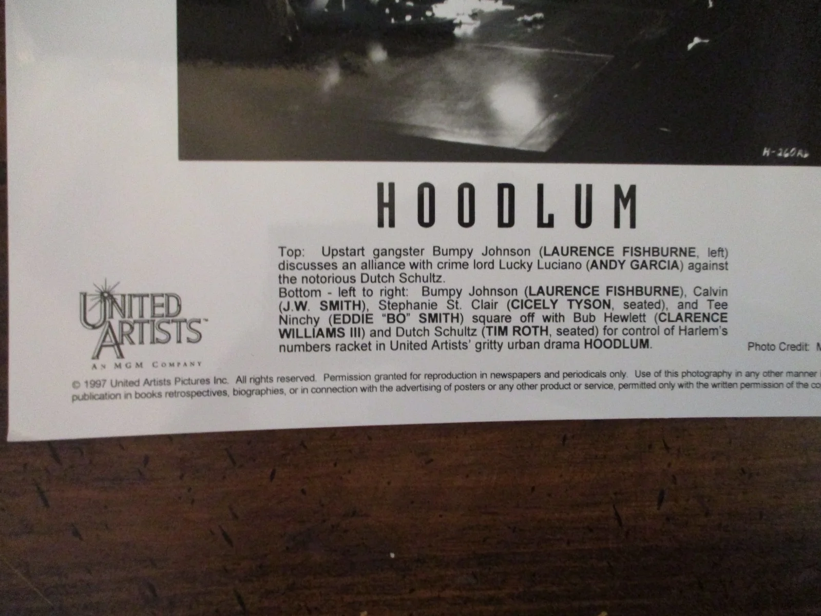 Cicely Tyson/JW Smith/Eddie Bo Smith/Clarence Williams(HOODLUM)1997 8 x 10 Photo, изображение 2