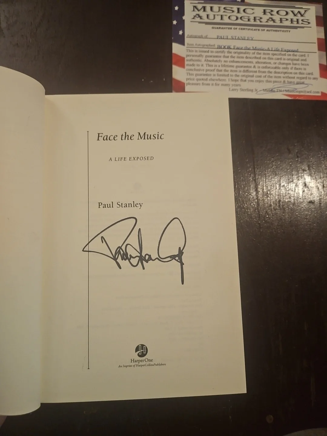 Paul Stanley Signed Book Face The Music KISS Autographed 2014 1st Ed With CoA, image 5