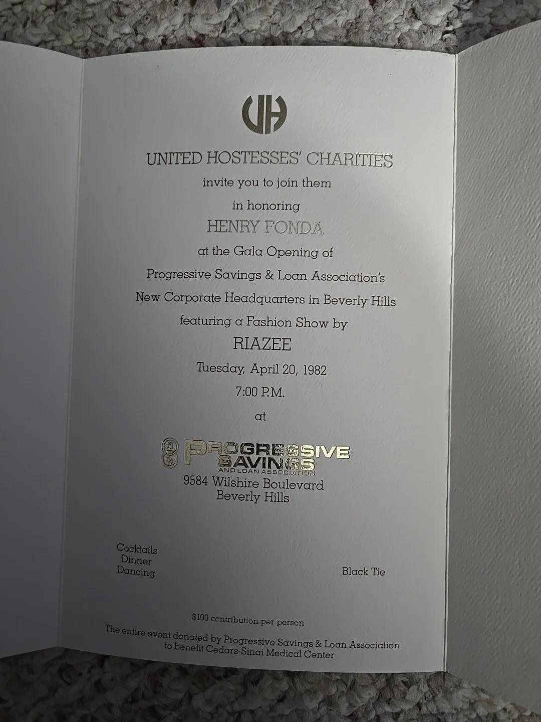 Henry Fonda - Jane Fonda ' Film-Stage-TV ' Signed In Person At A Gala Menu., изображение 4