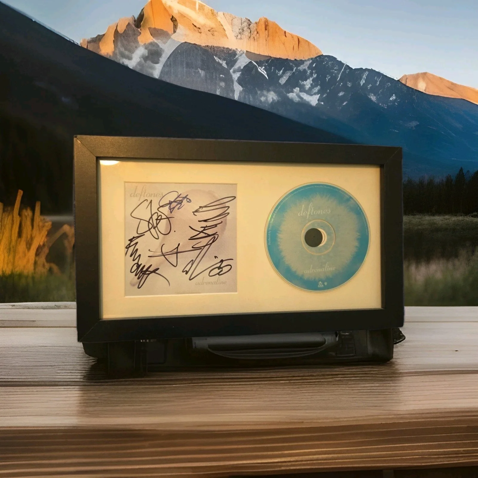 Deftones Signed Adrenaline Cd All 5 JSA LOA OG Members Chi . Framed, image 2