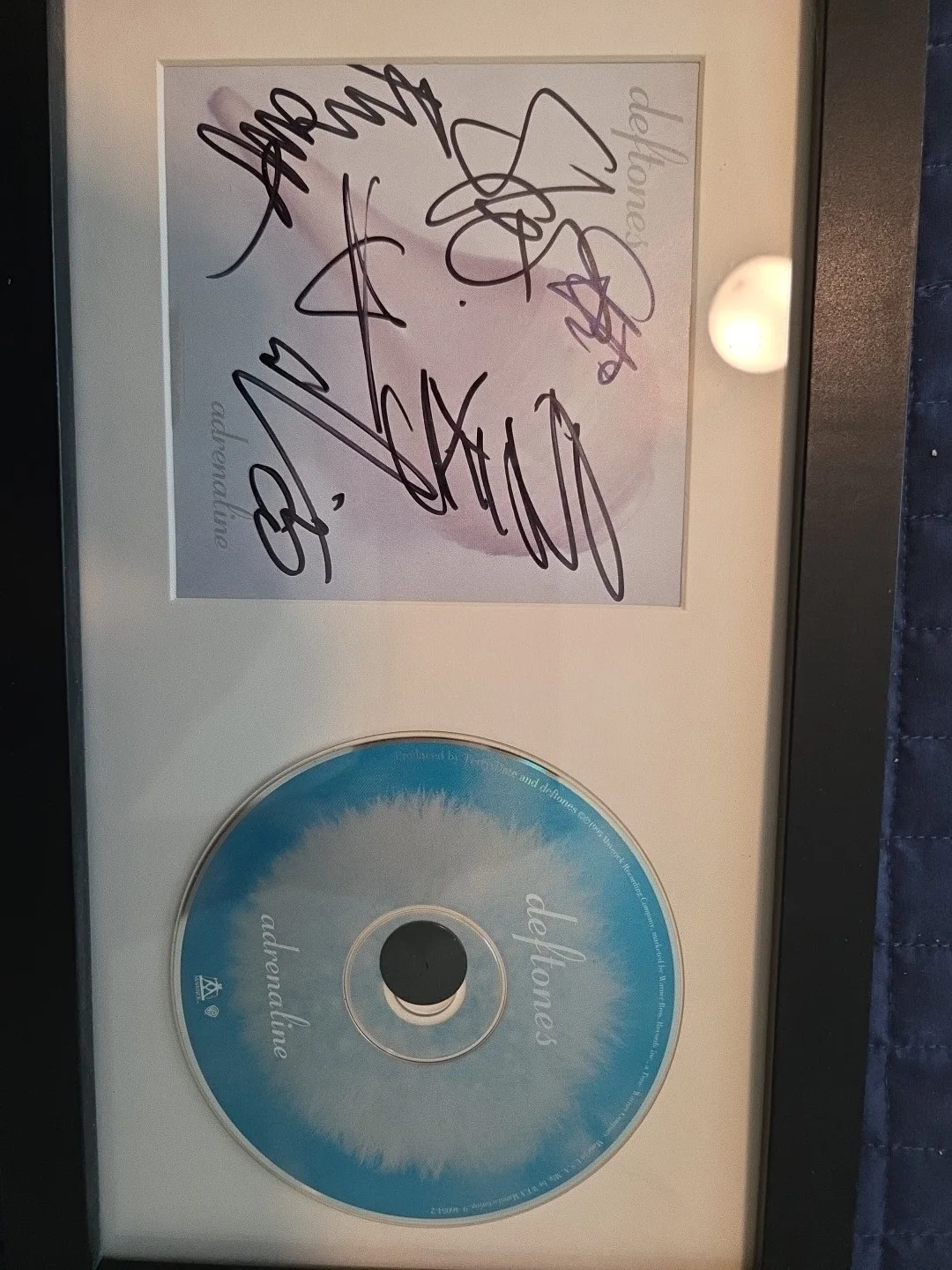 Deftones Signed Adrenaline Cd All 5 JSA LOA OG Members Chi . Framed, image 3