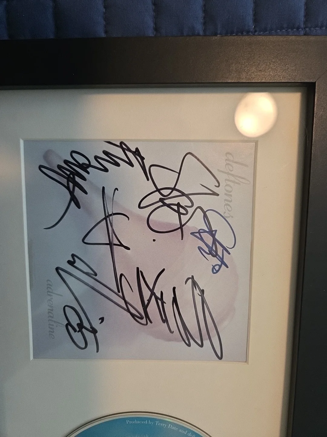 Deftones Signed Adrenaline Cd All 5 JSA LOA OG Members Chi . Framed, image 4