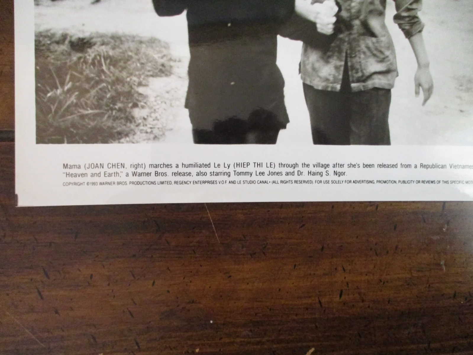 Joan Chen/Hiep Thi Le(HEAVEN AND EARTH)1993 10 x 8 Black and White Press Photo, изображение 3