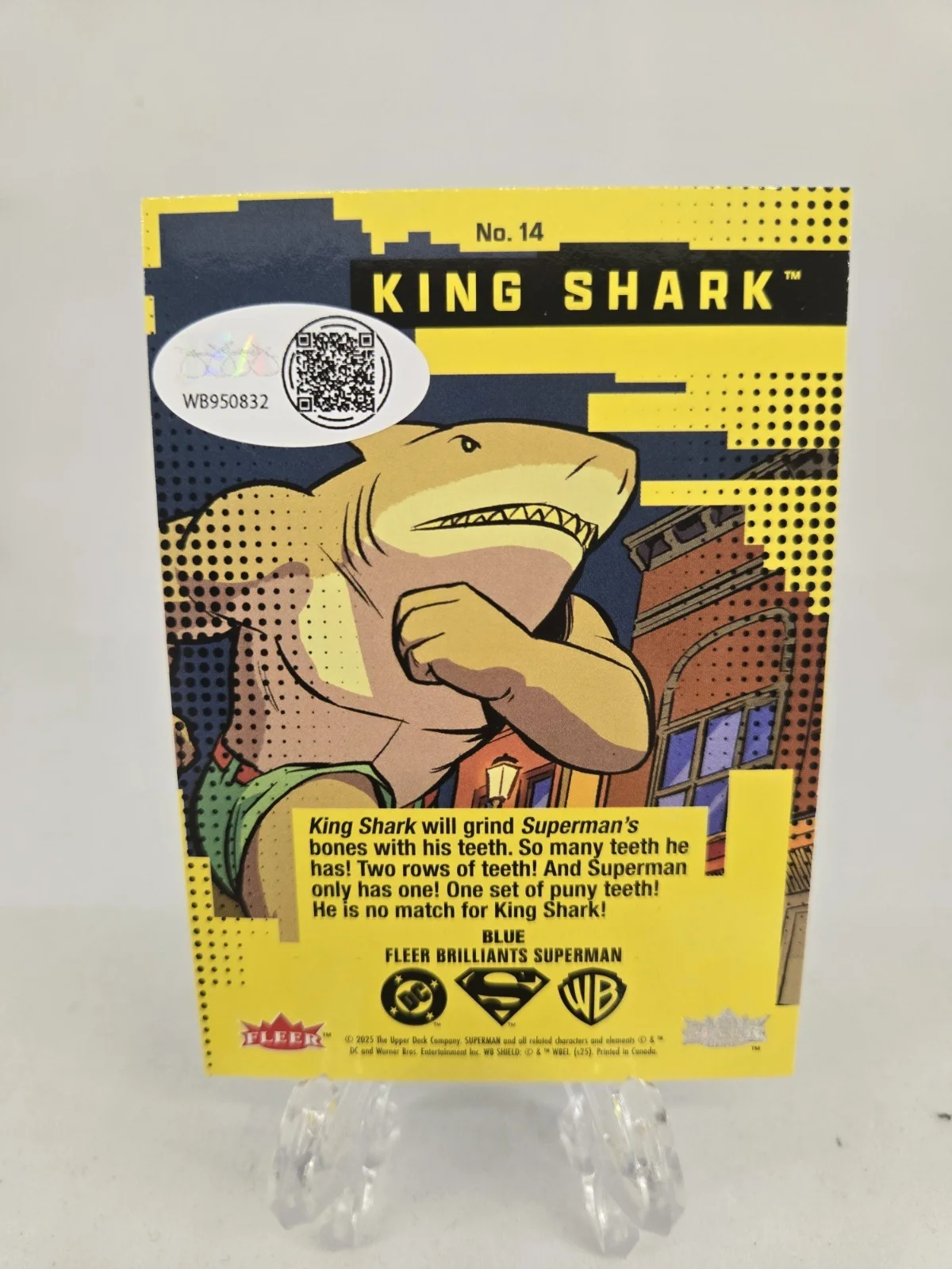 John DiMaggio Signed Fleer Brilliants King Shark Trading Card! JSA COA!, image 2