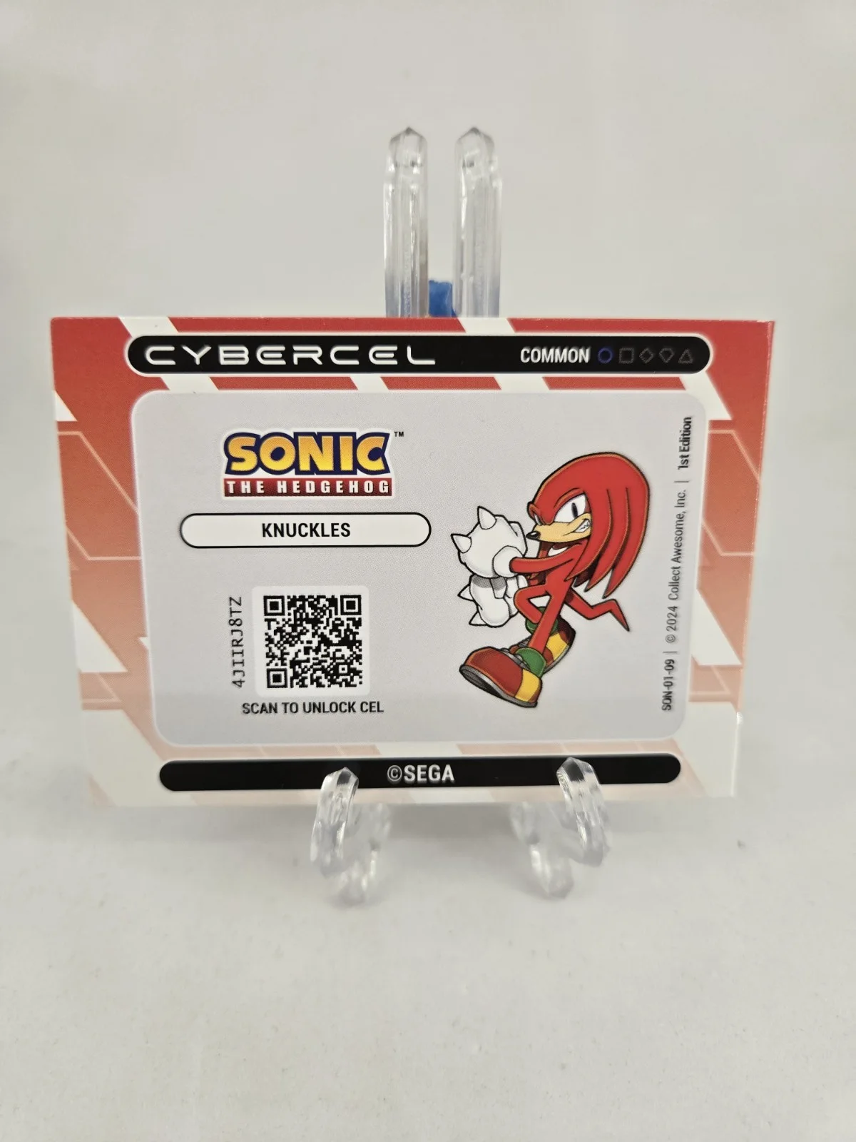 Travis Willingham Signed Sonic The Hedgehog KNUCKLES Cybercel Card! JSA COA!, image 2