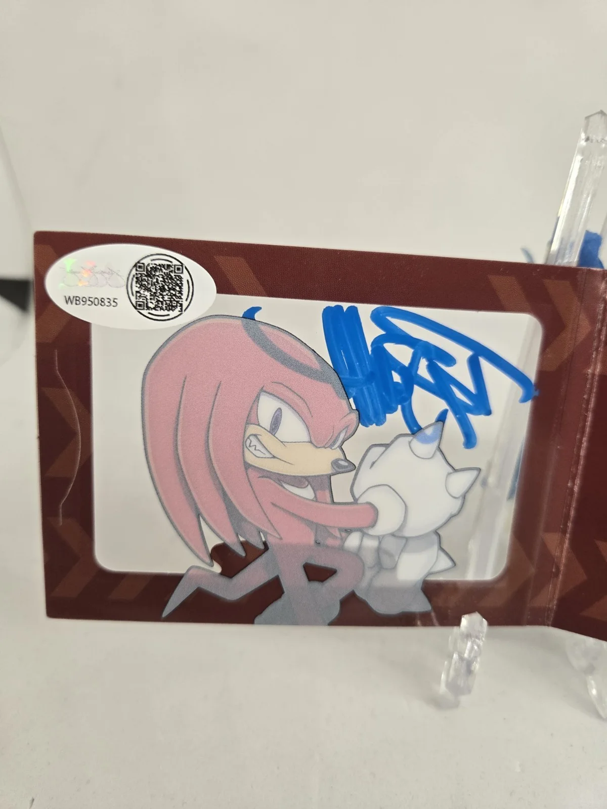 Travis Willingham Signed Sonic The Hedgehog KNUCKLES Cybercel Card! JSA COA!, image 4