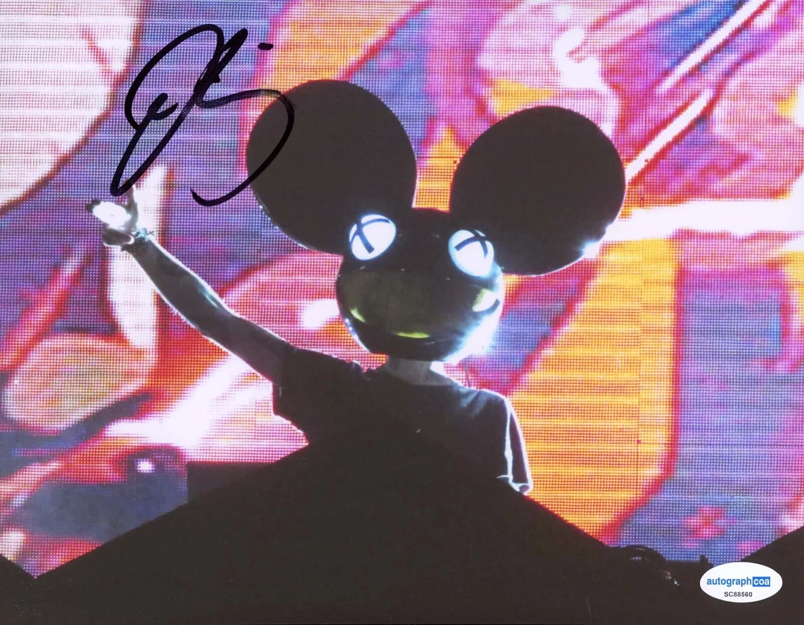 DEADMAU5 — Deadmau5 signed Autographed 8x10 Photo EXACT PROOF n DJ Joel Zimmerman ACOA COA, image 4