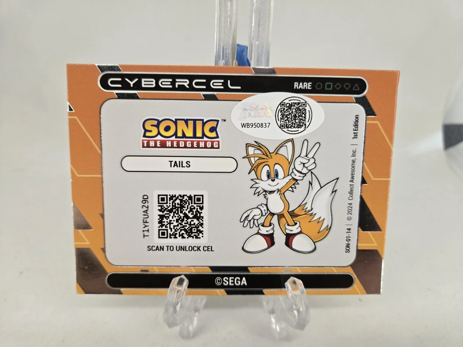 Colleen O'Shaughenessey Signed Sonic The Hedgehog TAILS Cybercel Card! JSA COA!, image 2