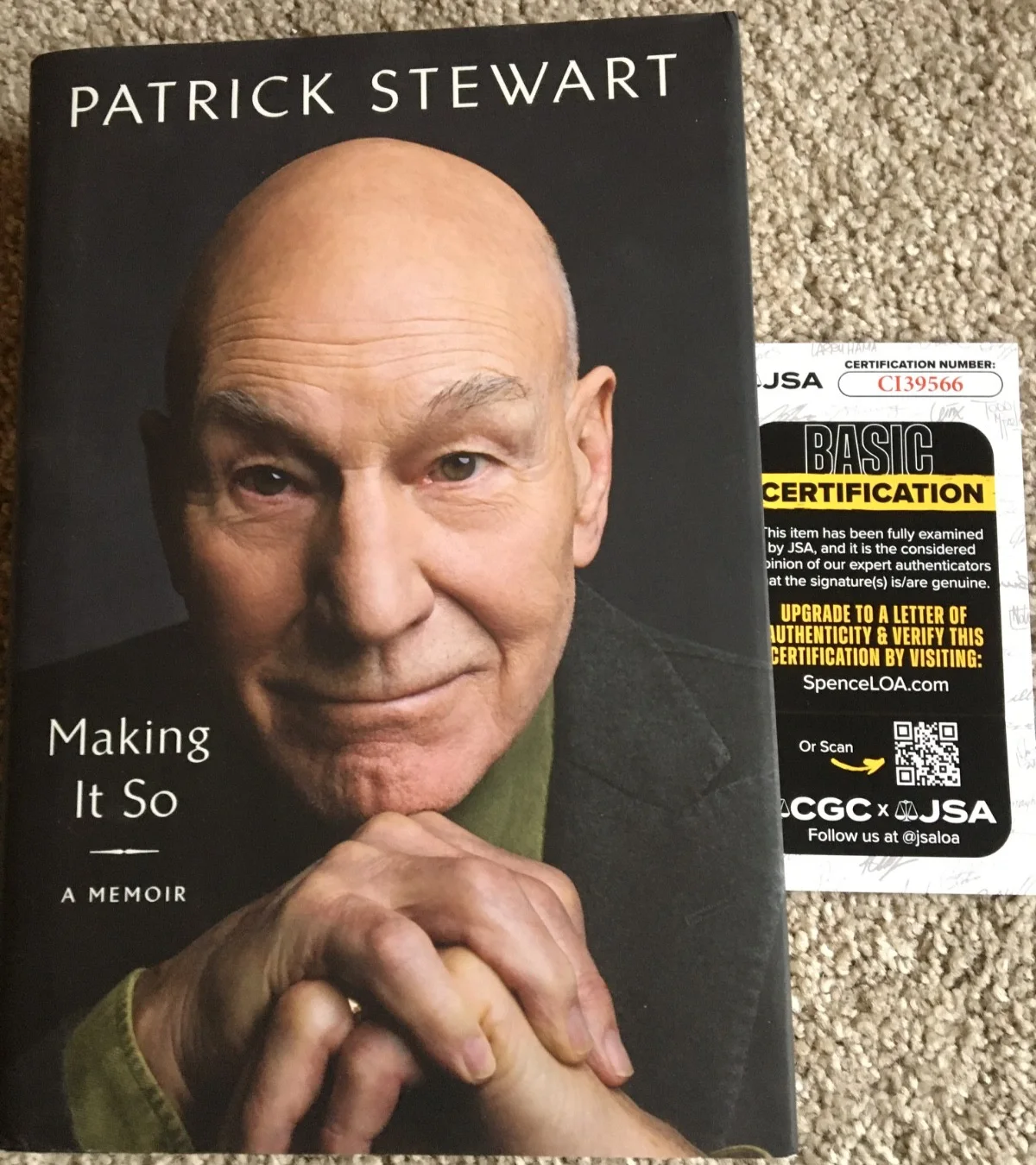 Patrick Stewart — Patrick Stewart Signed Making It So Book JSA COA RARE AUTOGRAPH No Star Trek, image 2