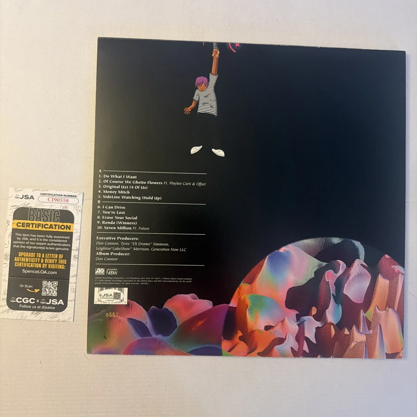 Lil Uzi Vert Signed Autographed Vinyl LP “The Perfect Luv Tape” JSA COA #557, изображение 3