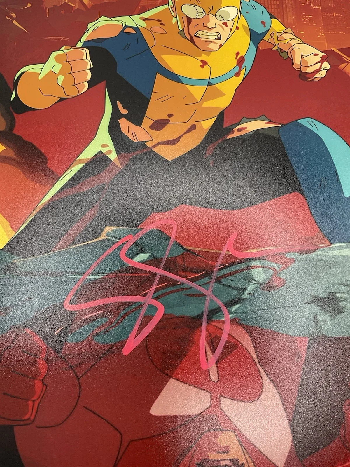Steven Yeun — Steven Yeun signed photo Invincible signed 12x18 photo BAS Mark Grayson signed, изображение 2