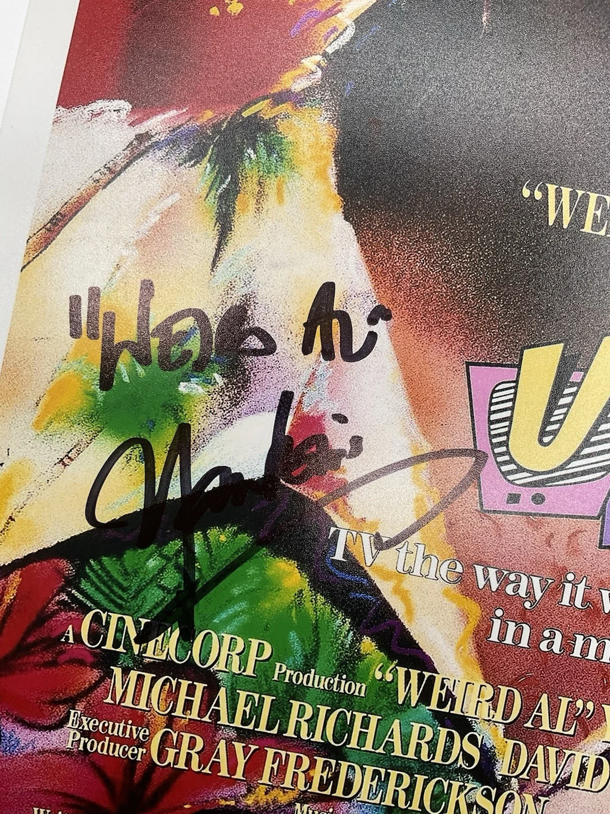 Weird Al Yankovic — Weird Al signed photo BAS UHF signed 12x18 Weird Al Yankovic signed 12x18 Comedy, изображение 2