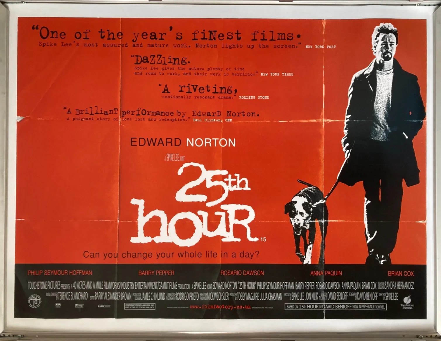 Cinema Poster: 25th HOUR 2003 (Quad) Edward Norton Spike Lee Barry Pepper, изображение 2