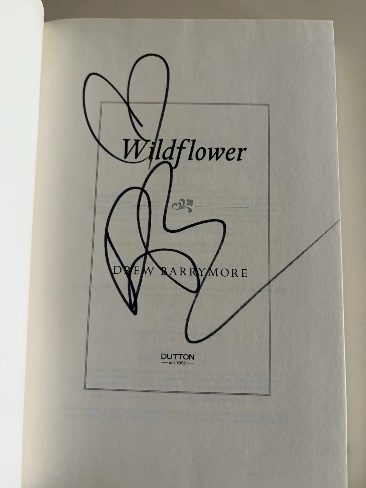 Drew Barrymore — Drew Barrymore AUTOGRAPHED Wildflower Strand Signed Edition, image 3