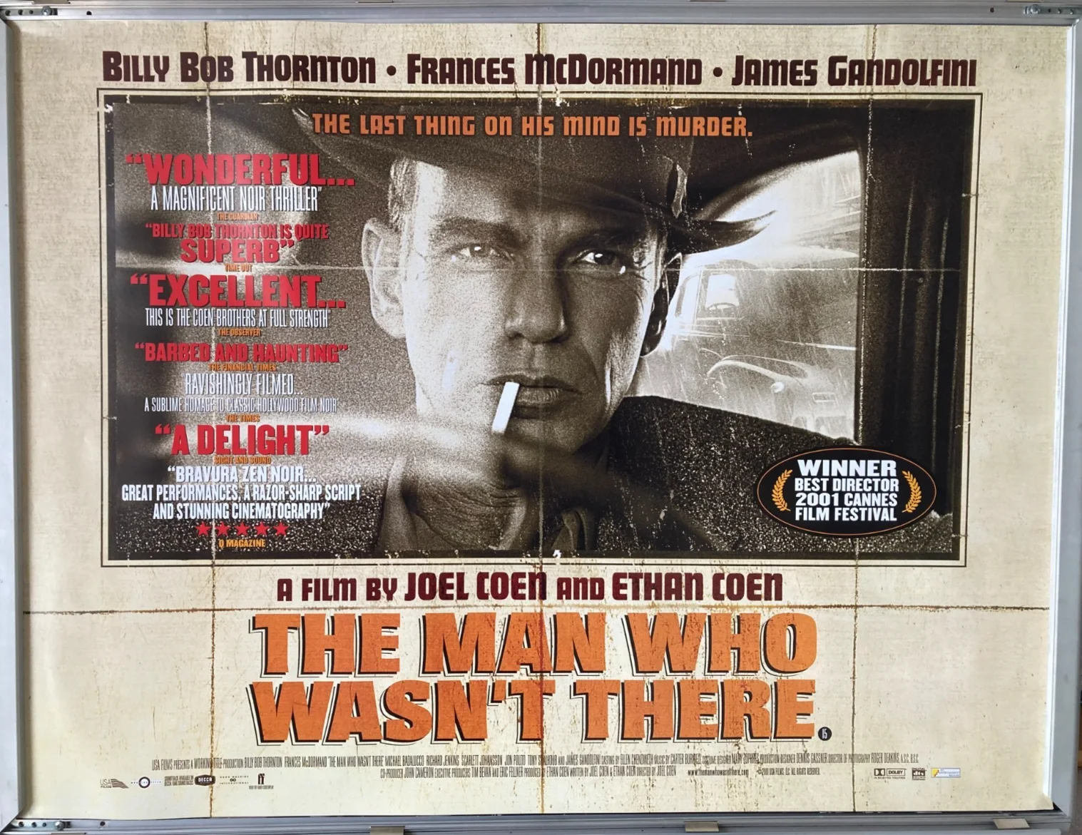 Cinema Poster: MAN WHO WASN'T THERE 2001 (Quad) Coen Brothers Billy Bob Thornton, изображение 2