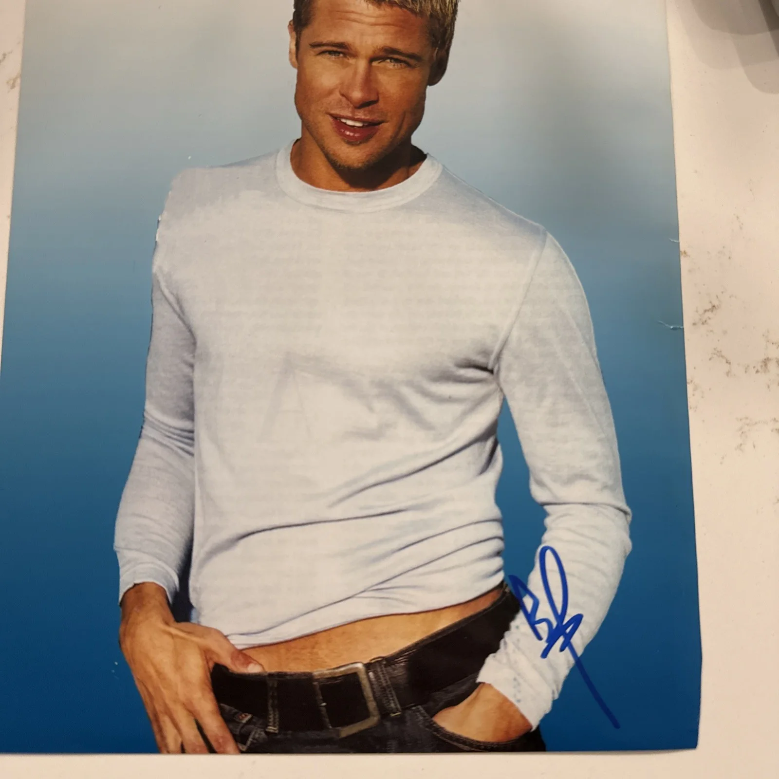 8x10 Brad Pitt SIGNED PHOTO Autograph COA Sexiest Man Alive Damaged, изображение 5