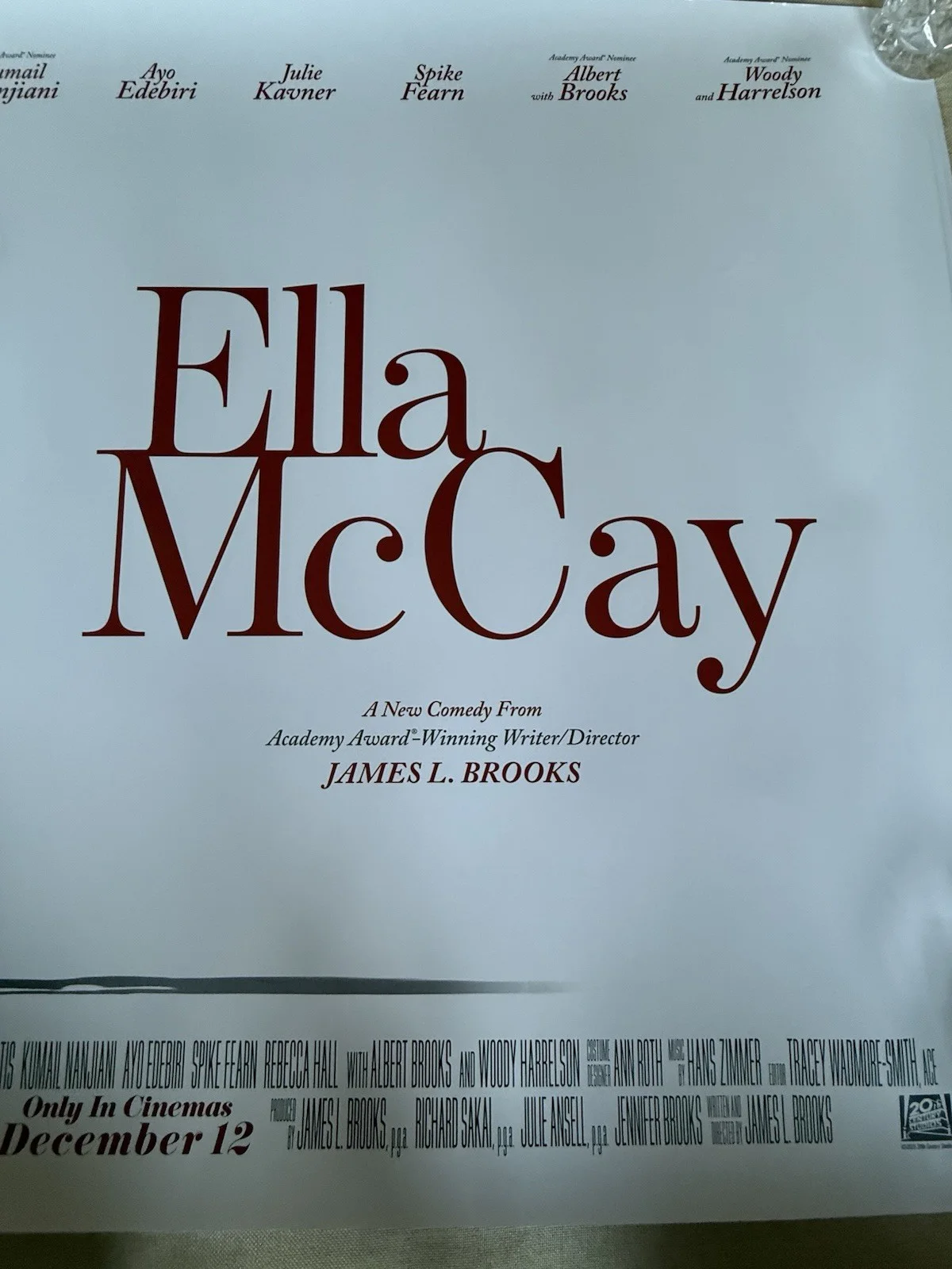 Ella McCay Original UK Cinema Quad Poster Latest Release Mint Condition, image 3