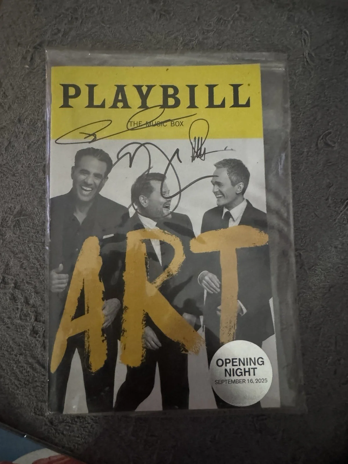 James Corden, Neil Patrick Harris, Bobby Cannavale — Art Signed Broadway Opening Night Playbill James Corden Neil Patrick Harris