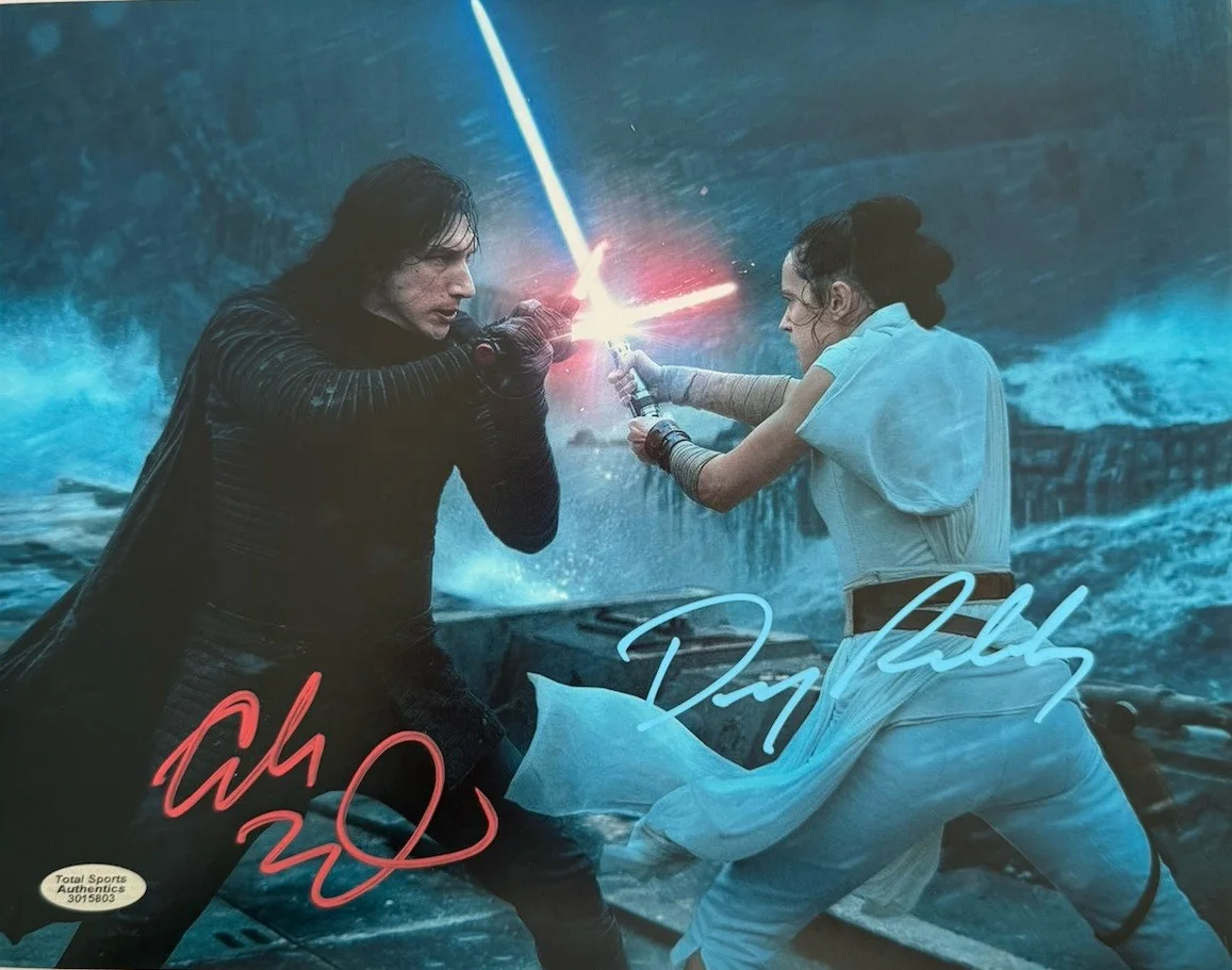 Adam Driver & Daisy Ridley — Signed Autographed Adam Driver & Daisy Ridley 'Star Wars' 10x8 Photo with COA