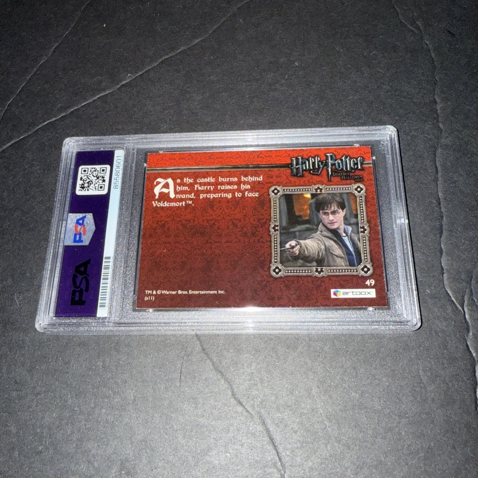 Daniel Radcliffe Signed Harry Potter Deathly Hallows Movie Card Slabbed PSA DNA, изображение 2