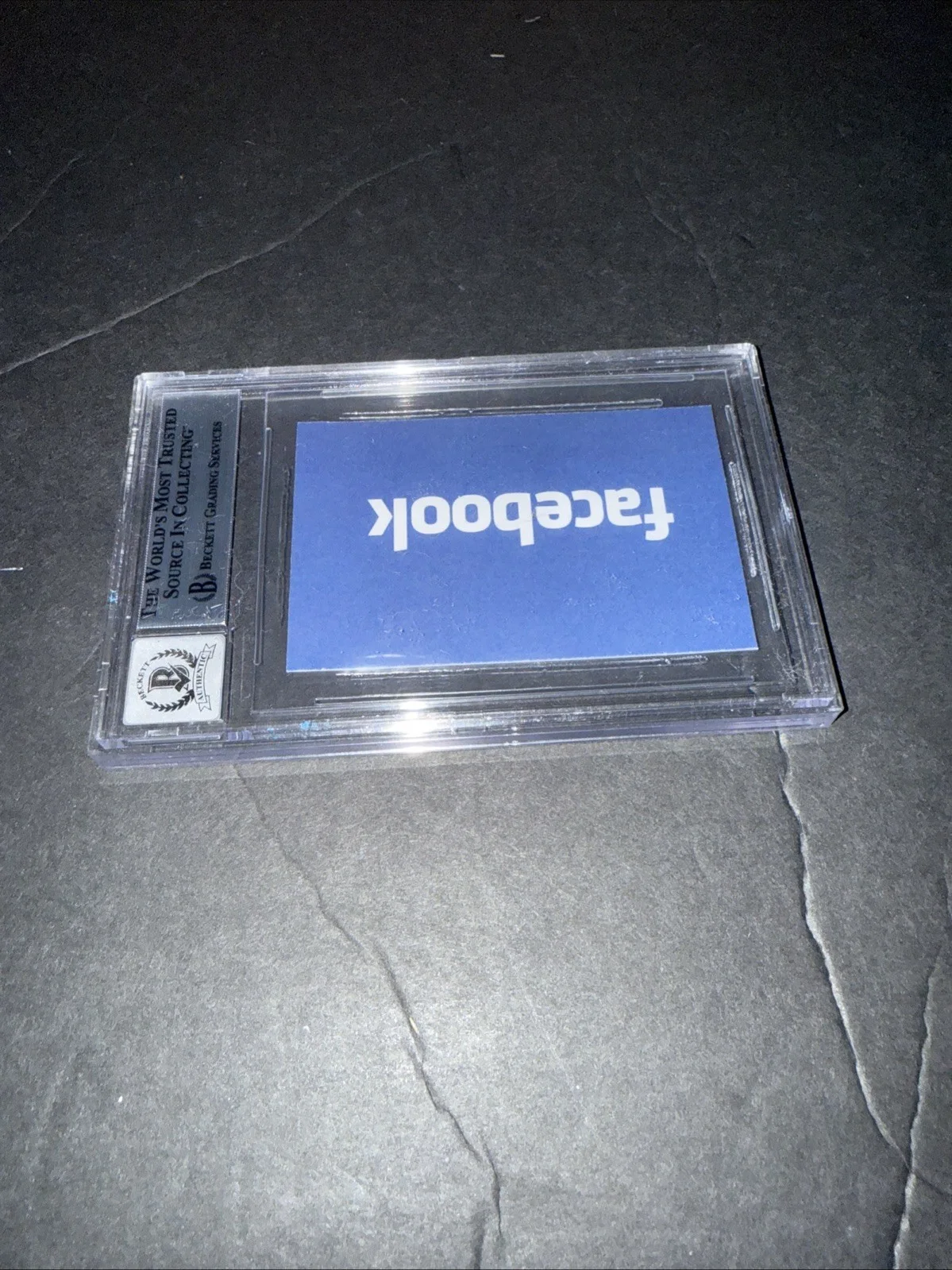 Jesse Eisenberg Signed Social Network Business Card Slabbed 10 Beckett BAS H, изображение 2