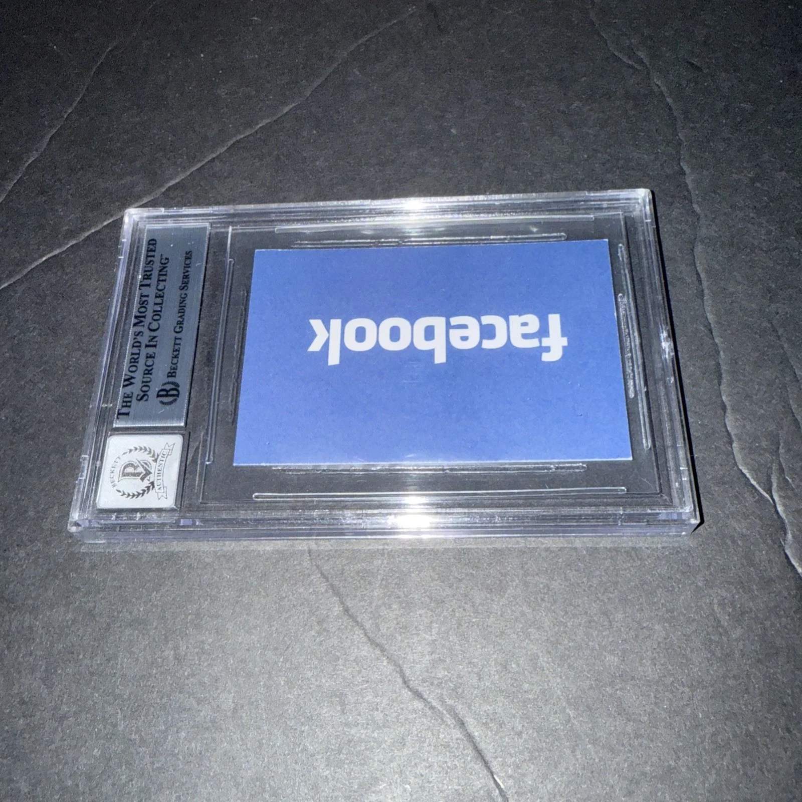 Jesse Eisenberg Signed Social Network Business Card Slabbed 10 Beckett BAS D, изображение 2