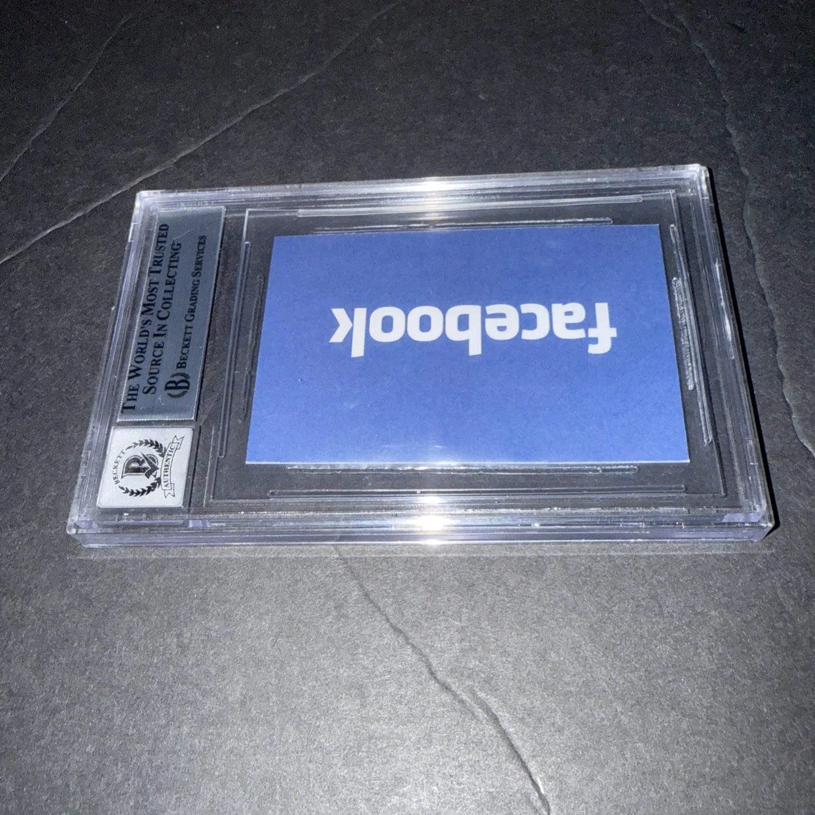 Jesse Eisenberg Signed Social Network Business Card Slabbed 10 Beckett BAS G, изображение 2