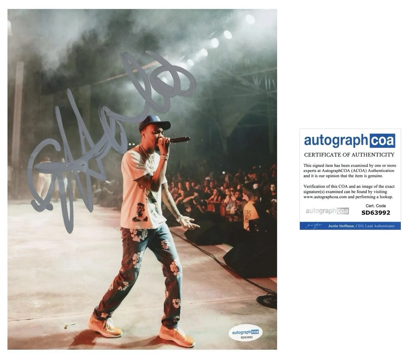 G HERBO SIGNED 8X10 PHOTO AUTOGRAPH ACOA + PROOF, image 2