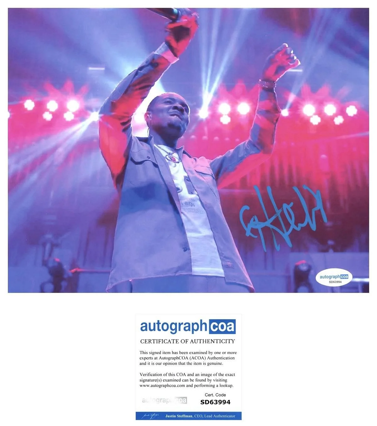 G HERBO SIGNED 8X10 PHOTO RAP - AUTOGRAPH ACOA + PROOF, image 2