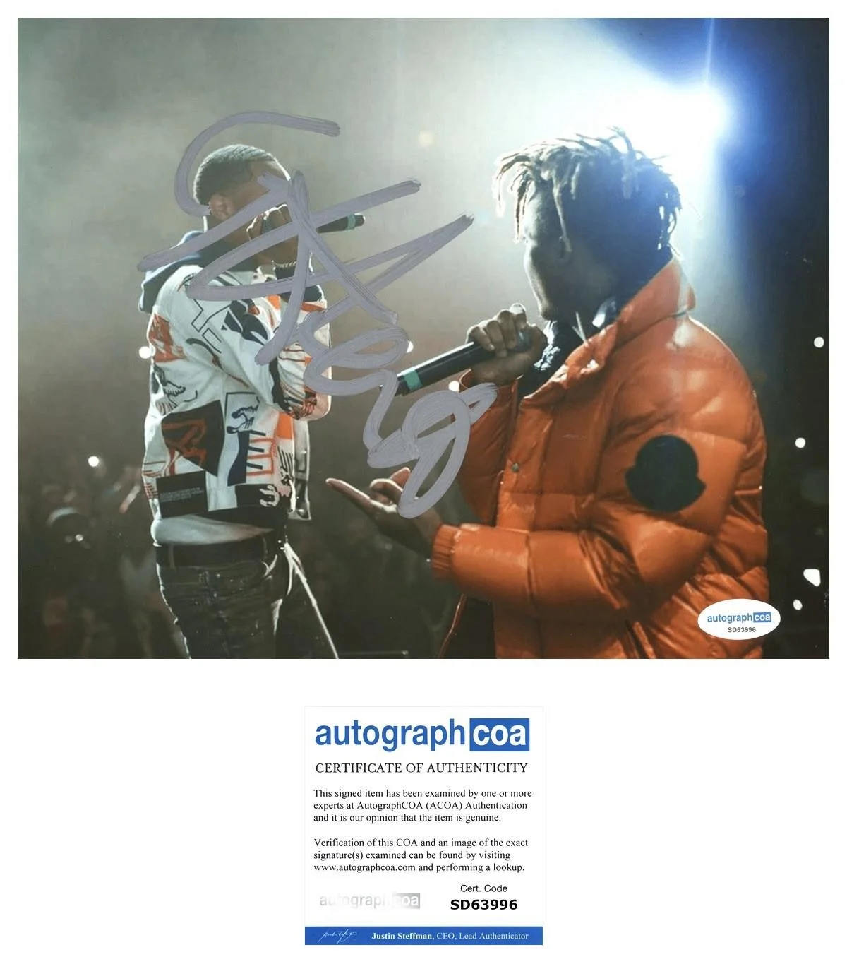 G HERBO SIGNED 8X10 PHOTO RAP - AUTOGRAPH ACOA + PROOF, image 2