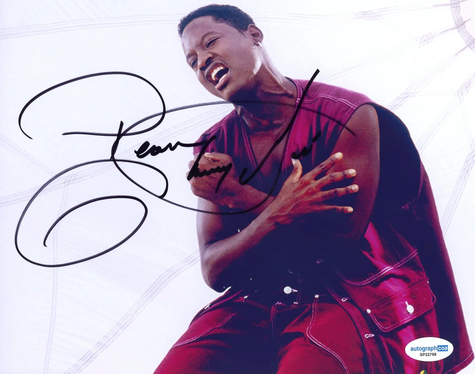 Johnny Gill — Johnny Gill "New Edition" Singer AUTOGRAPH Signed Autographed 8x10 Photo C ACOA