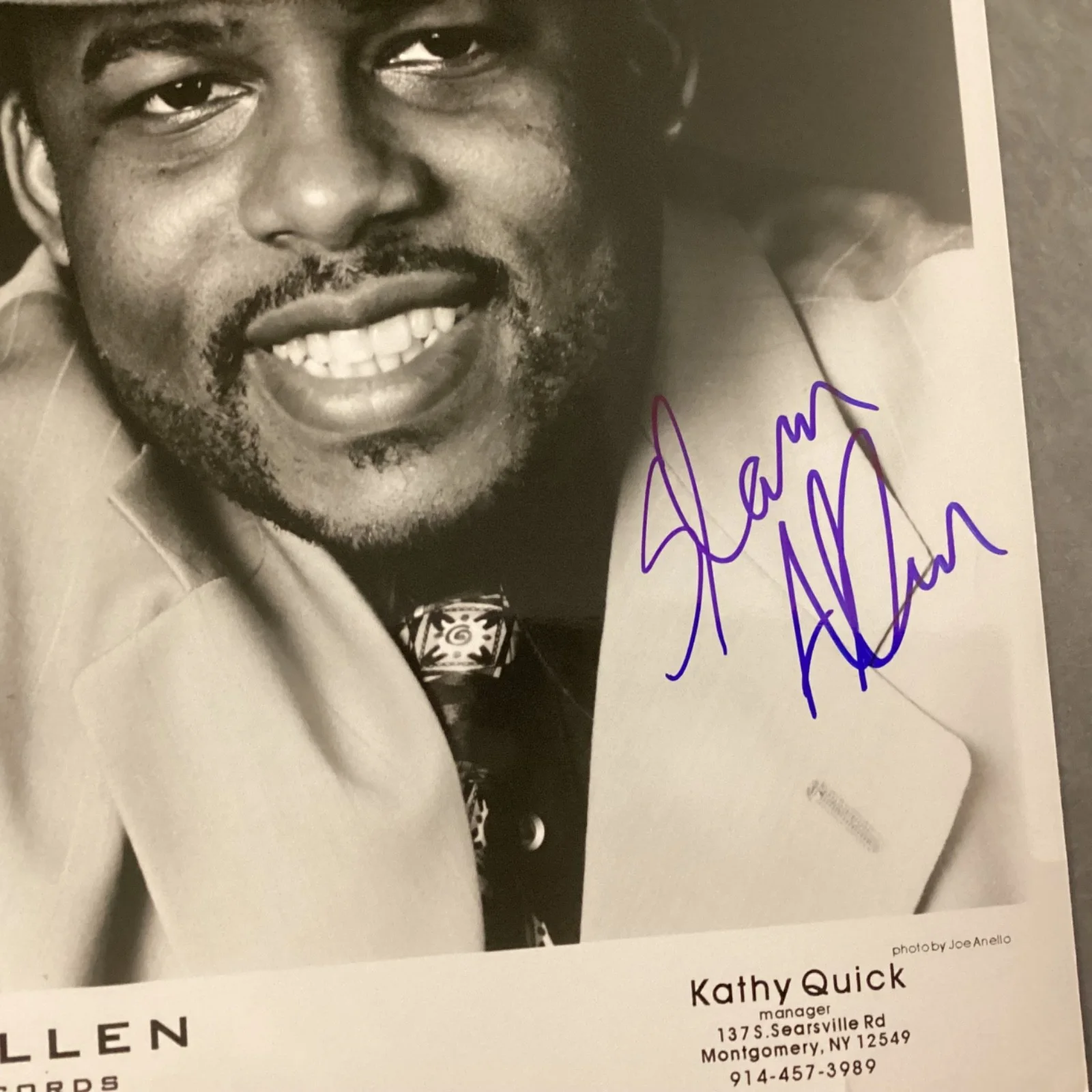 SLAM ALLEN Signed Promo Photo Autographed Blues 8x10, image 2