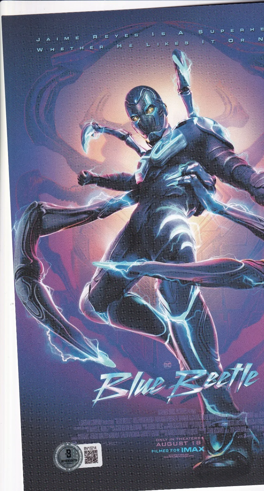 XOLO MARIDUENA signed (BLUE BEETLE) #1 Foil cover Comic Book BECKETT BAS BV13214, изображение 2