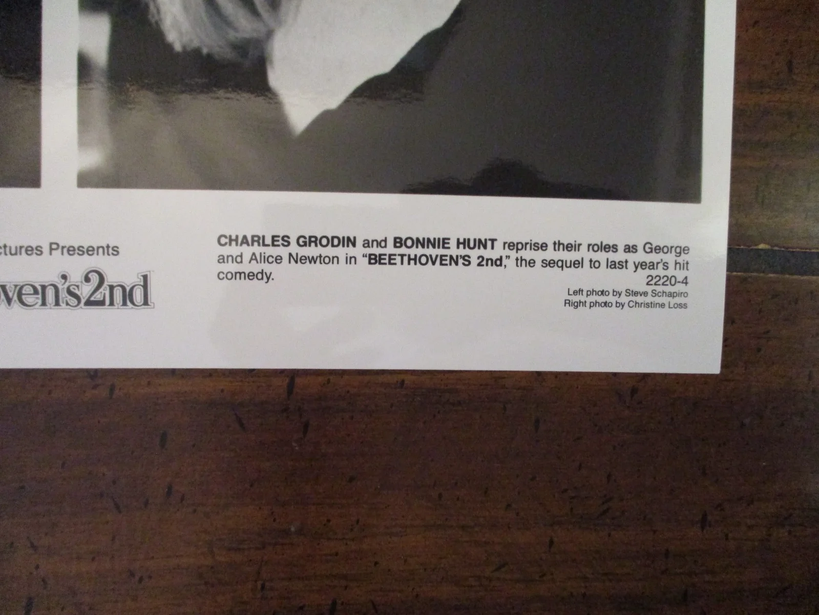 Bonnie Hunt/Charles Grodin(BEETHOVEN'S 2ND)1994 10 x 8 Glossy Black/White Photo, изображение 2