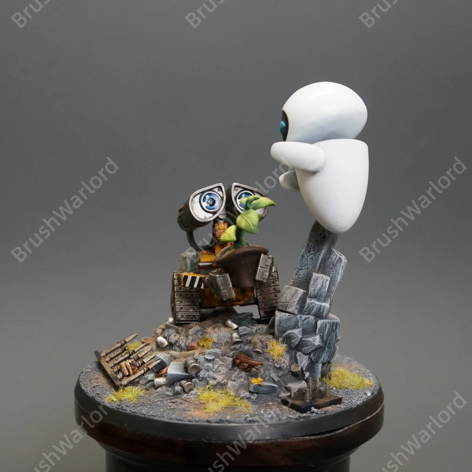 《Wall-E》Wall-e and Eva Hand-Propainted Tabletop Collectible Hobby Miniatures, image 2