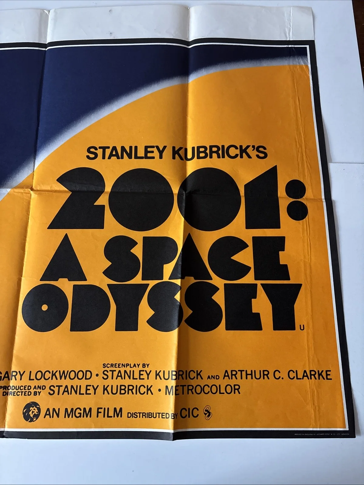 STANLEY KUBRICK'S 2001: A SPACE ODYSSEY (1968) RARE ORIG. 70s RR UK QUAD POSTER, изображение 4