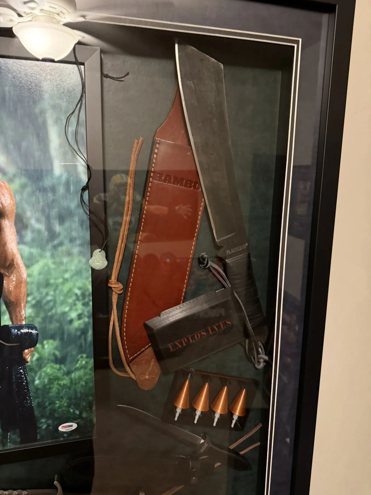Sylvester Stallone — Sylvester Stallone Signed Autographed Rambo 16x20 PSA Rambo franchise knives ￼, изображение 4