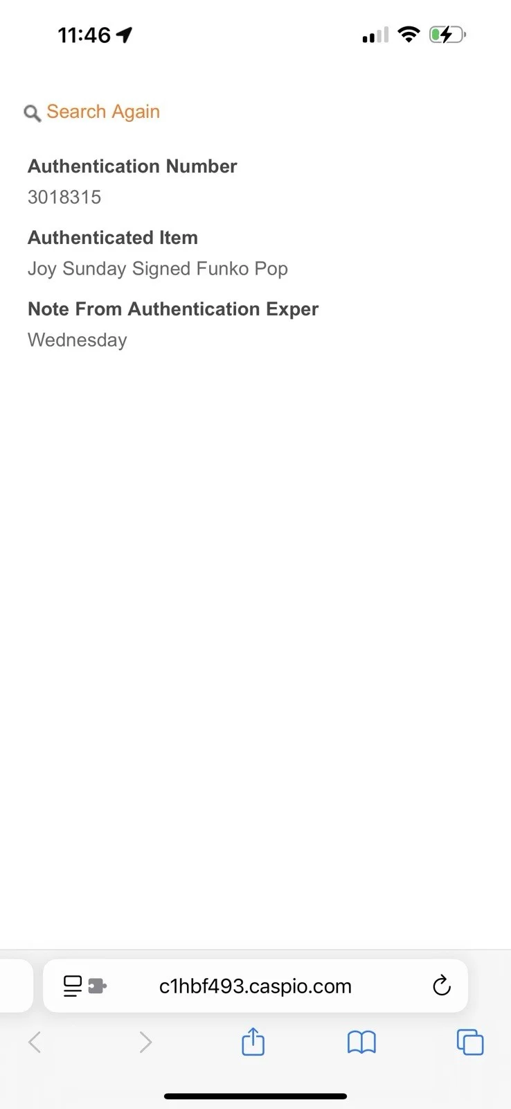 Joy Sunday — Joy Sunday Signed Bianca Barclay Funko Wednesday Authentic Autograph Holo COA, изображение 4