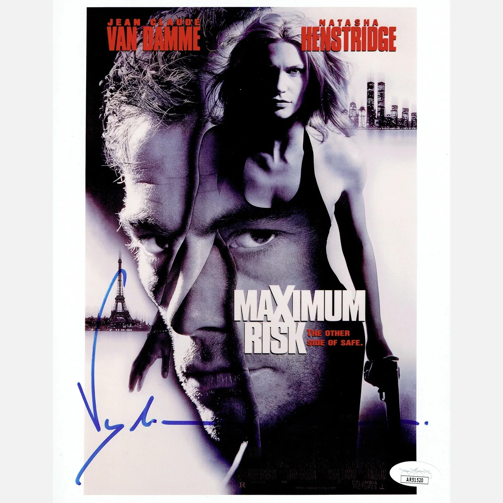 JEAN-CLAUDE VAN DAMME autograph JSA signed 8x10 photography — JEAN-CLAUDE VAN DAMME autograph JSA signed 8x10 photography MAXIMUM RISK