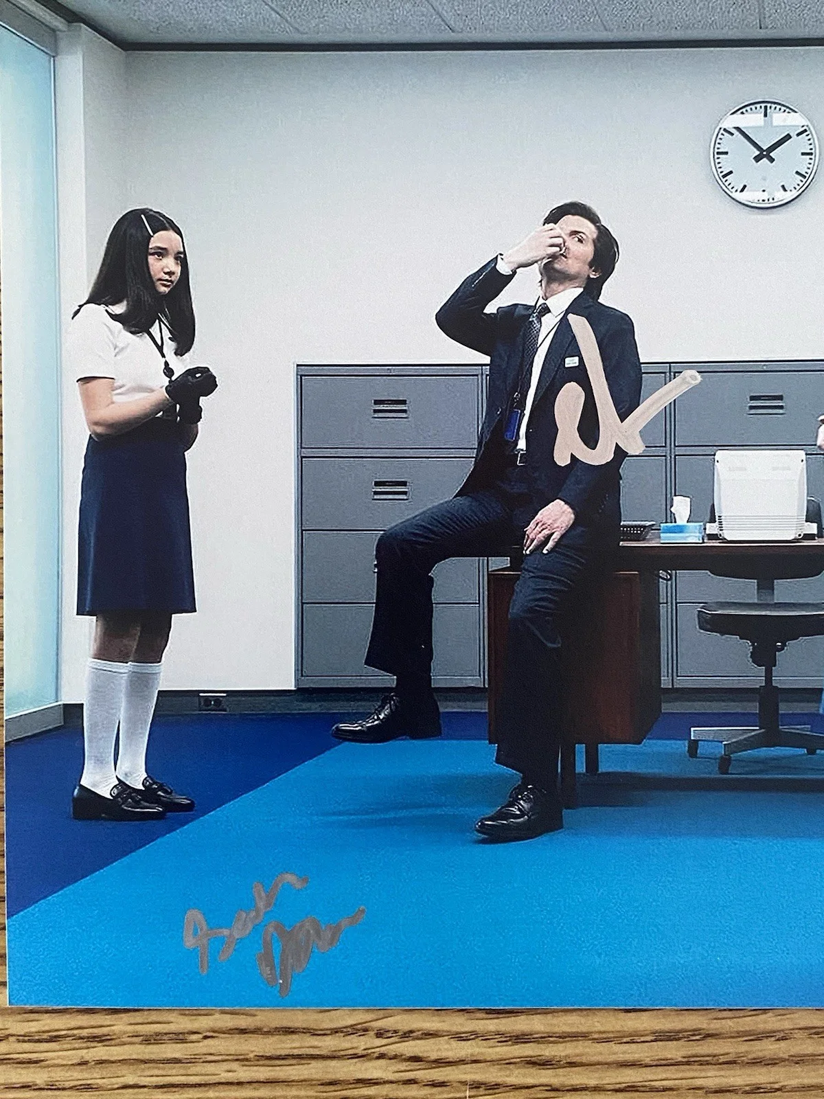 Adam Scott, Sarah Bock — Adam Scott & Sarah Bock Autographed 8x10 Photo Severance Mark Scout Miss Huang, изображение 2