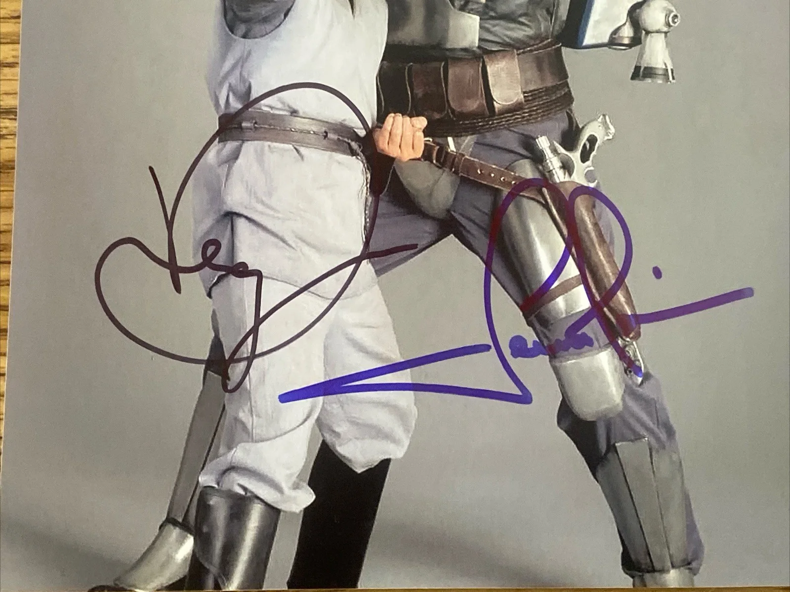 Daniel Logan, Temuera Morrison — Daniel Logan & Temuera Morrison Autographed 8x10 Star Wars Photo Boba Jango Fett, изображение 2