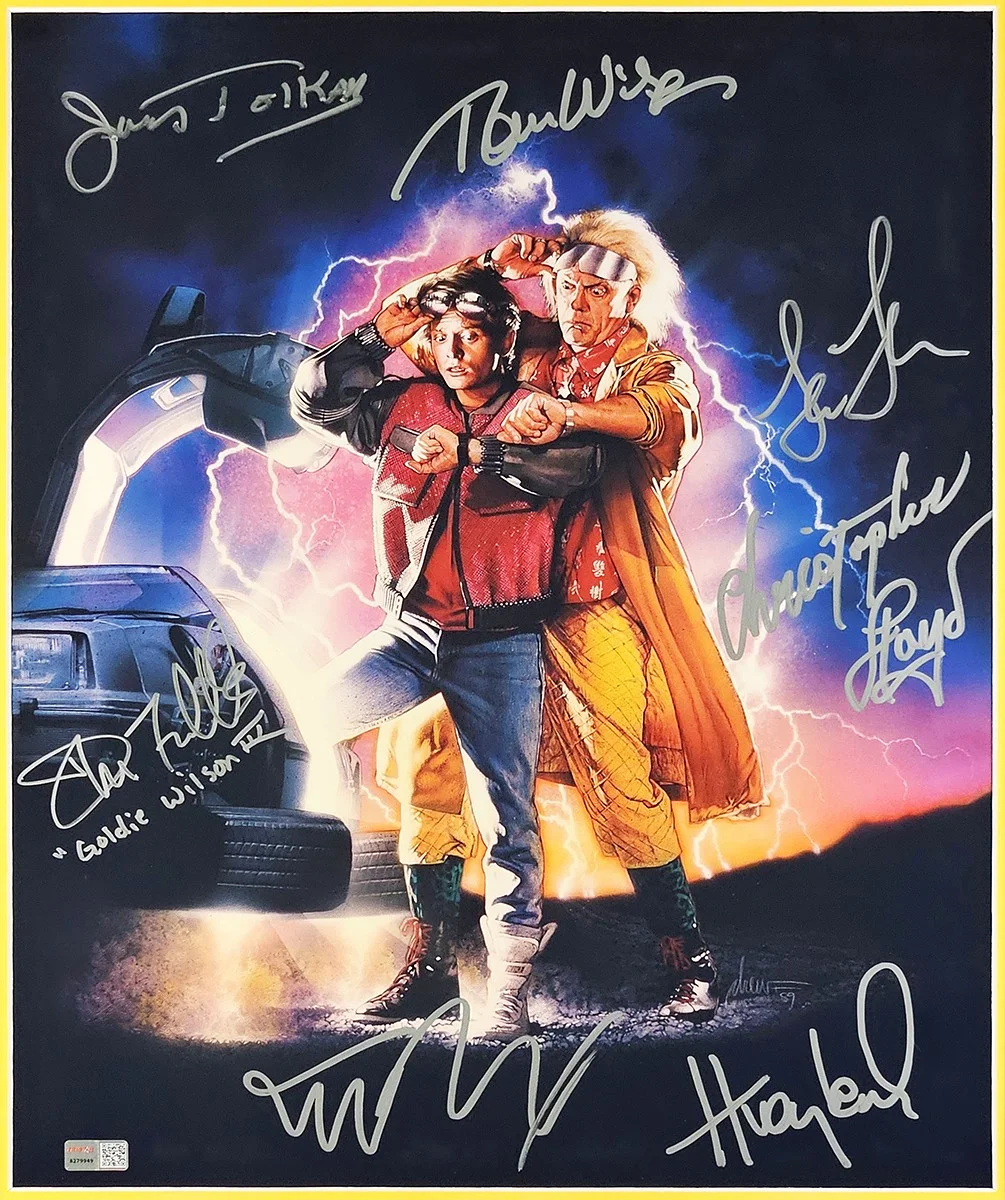 Back to the Future II Cast Autographed 16x20 Photo Framed - Fox Lloyd Thompson, изображение 2